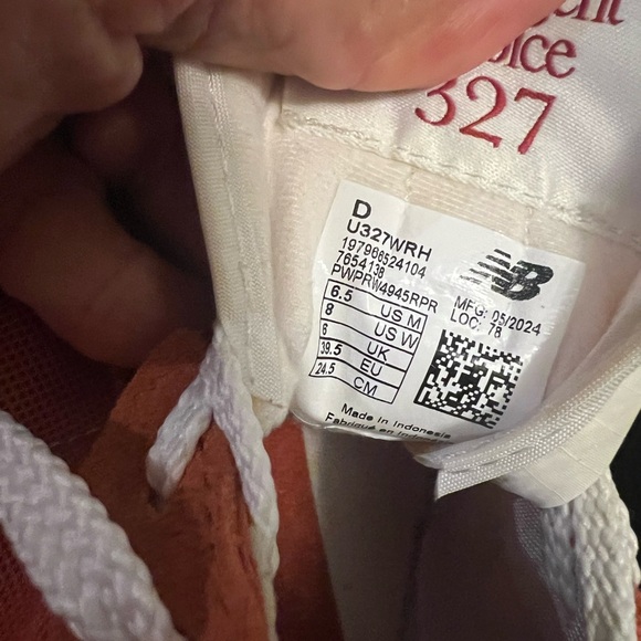 New Balance 327 Rust Color and White Women’s Athletic Shoes - Picture 9 of 9